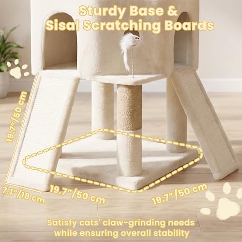 Cat Tree, 73-Inch Sturdy Corner Cat Tower - Image 4