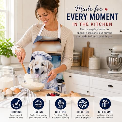 Caroline's Treasures Great Pyrenees The Chef Apron Cooking Kitchen Server - Image 6