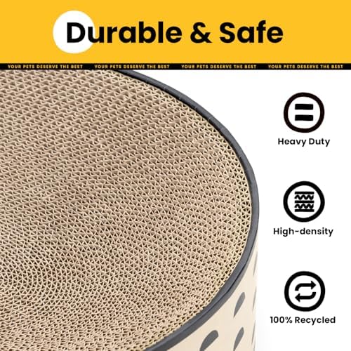 Conlun Oval Cat Scratcher Bed | Scratching Bowl Lounge - Image 3