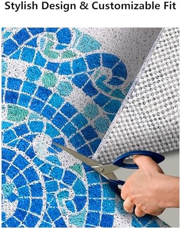 Square Shower Mat, Yonala 24 x 24 Inch Stylish Non Slip Shower Mats - Image 3