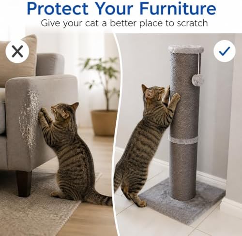 Cat Scratching Post with 5.5 Inch Diameter Sisal Post, 32 Inch - Image 5
