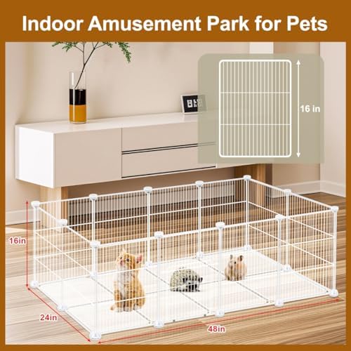 VISCOO 20 Panels Small Animal Playpen, Pet Playpen, Guinea Pigs Cages - Image 4