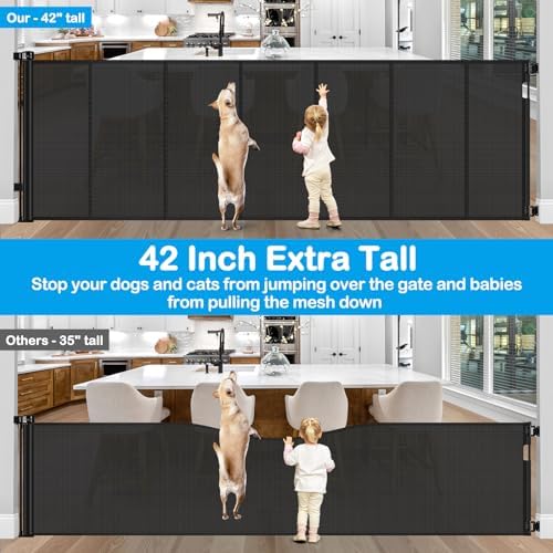 Reinforced 42" Extra Tall X 159" Extra Wide Retractable Pet Gate - Image 4