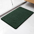Chenille Bathroom Rug 20"x32" Dark Green, Non-Slip Plush Bath Mat by Kildoss