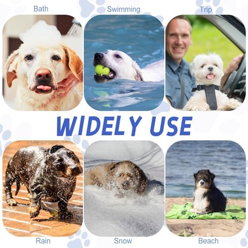 Fanfanwin 4 Pcs Dog Bath Towels Microfiber Drying Dog Towel Absorbent Pet Heart - Image 5