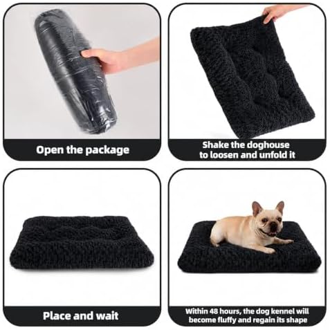 Dog Bed Large Size, Plush Washable Pet Bed Mat, Dog Crate Bed 35"x23" - Image 7