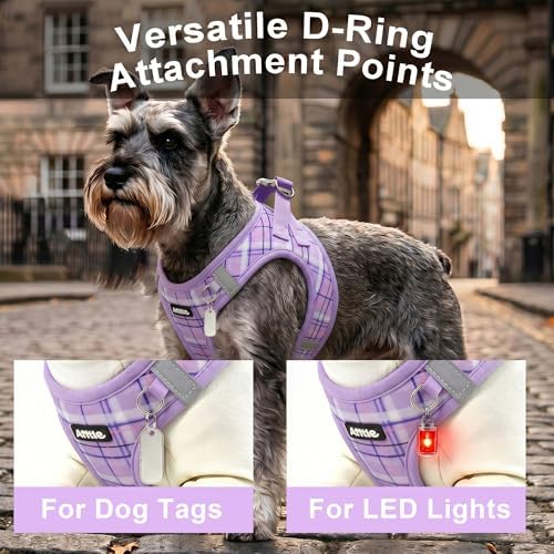 AIITLE Step in Dog Harness and Leash Set Plaid Adjustable - Image 6