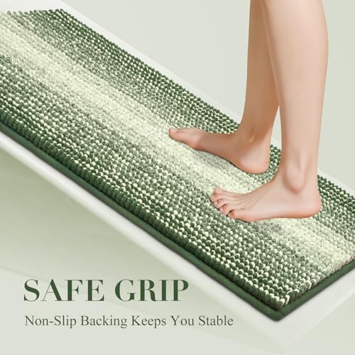 BSICPRO Large Bathroom Rugs Runner, 22x60 Chenille Bath Mats - Image 4