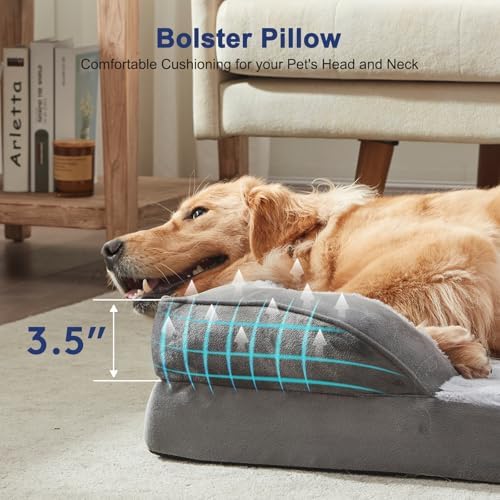 FURTIME Orthopedic Medium Dog Bed, Supportive Waterproof Pet Bed - Image 4