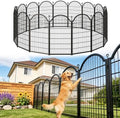 8 Panels No Dig Garden Fence, Dog Fence Outdoor by Blingluck