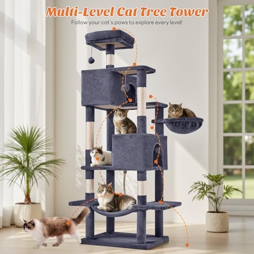 Large 66 Inch Cat Tree Tower - Image 5