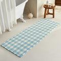 TYUU Waffle Runner Rug Bathroom, Long Cute Bath Mat, 72x24 Blue & White by TYUU