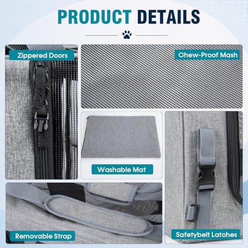 Extra Large Cat Carrier Soft Sided, Portable Small Dog Crate - Image 3