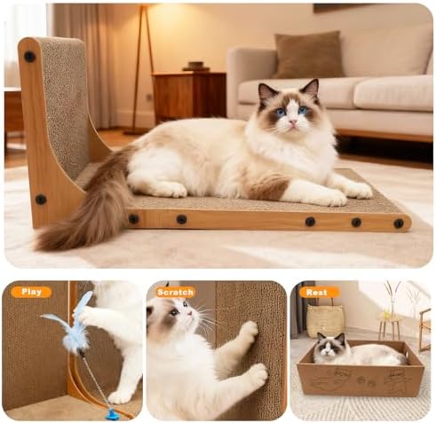 Goosheep Cat Scratching Post, 3-in1 Cat Scratcher - Image 4