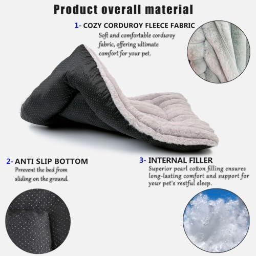 22 Inch Ultra Soft Comfy Pet Bed, Tiny Dog Bed, Washable Anti-Slip Crate Pad - Image 5