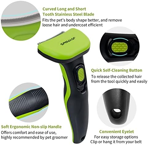 Upgraded Pet Self Cleaning Grooming Brush Curved Deshedding Tool - Image 4