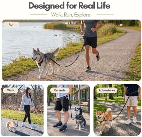 Hands-Free Waterproof Dog Leash, Adjustable Waist & Crossbody Leash - Image 6