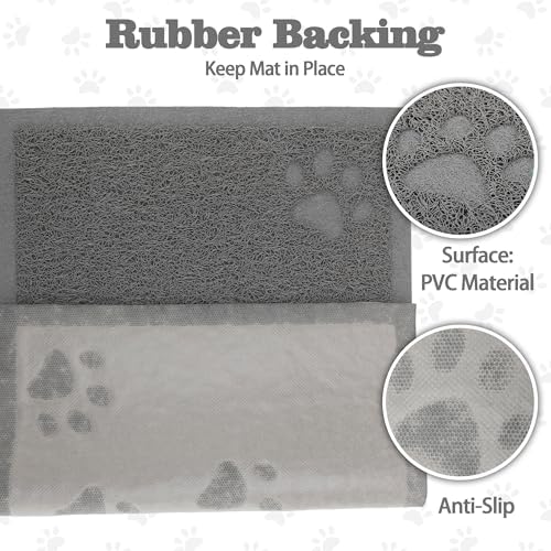 Darkyazi Cat Litter Box Mat for Floor Litter Trapping Mat Non-Slip Backing - Image 3