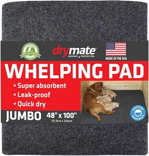 Drymate Jumbo Whelping Box Liner Mat, Machine Washable, Super Absorbent by Drymate