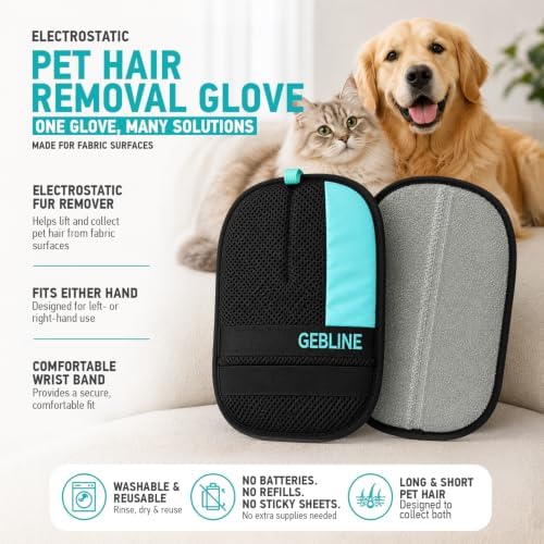 Pet Hair Remover Glove for Furniture & Upholstery, Dog Hair Remover for Couch - Image 2