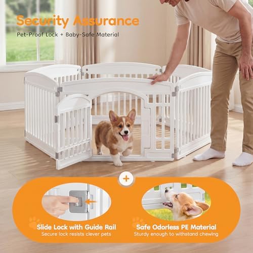 NEWBULIG 6 Panels 24 Inch Dog Playpen, Plastic Pet Play Pen Fence - Image 3
