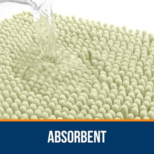 OLANLY Bathroom Runner Rugs 59x24, Extra Soft Absorbent Chenille Bath Rugs - Image 4