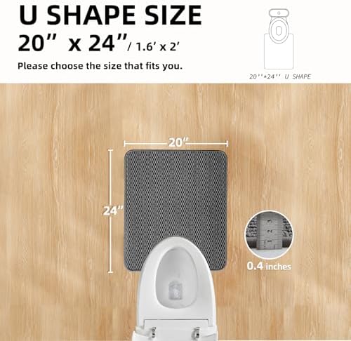 TYUU Toilet Rug, Thin Toilet Rugs U Shaped Washable Non Slip Absorbent Quick - Image 2