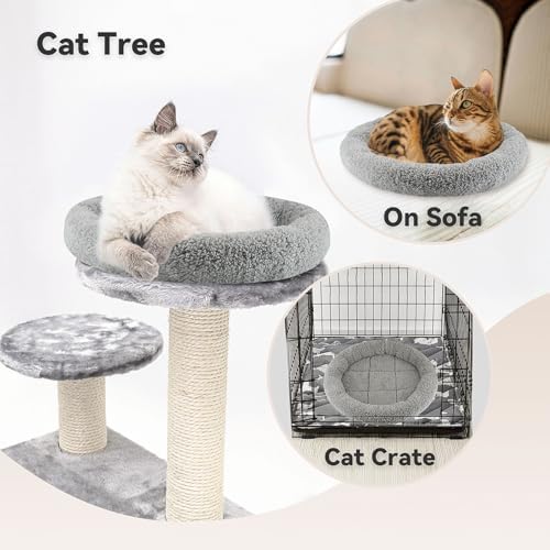 Round Cat Bed Washable Cat Donut Bed - Image 3