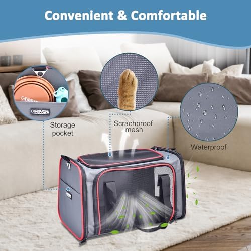 Soft-Sided Kennel Pet Carrier, Airline Approved Travel Handbag - Image 4
