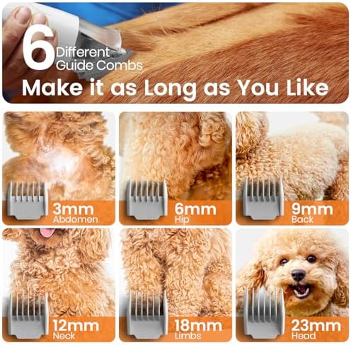 oneisall Dog Grooming Vacuum, 7 in 1 Grooming kit Tools - Image 6