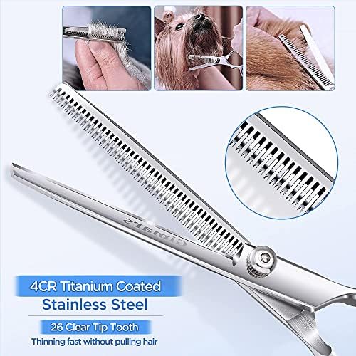 Gimars 7.0in Professional 4CR Stainless Steel Safety Round Tip 6 in 1 Dog - Image 3