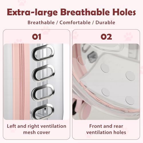 Cat Carrier with Wheels, Rolling Hard Shell Pet Carrier - Image 3