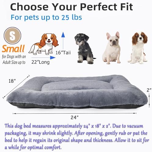 Crate Beds for Small Dogs, Comfort Fluffy Plush Dog Bed Kennel Pads for Crates - Image 4