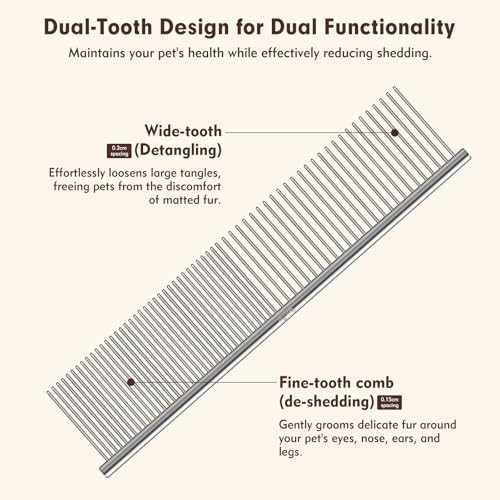 WRW 4 Pack Dog Comb, Metal Comb - Image 6