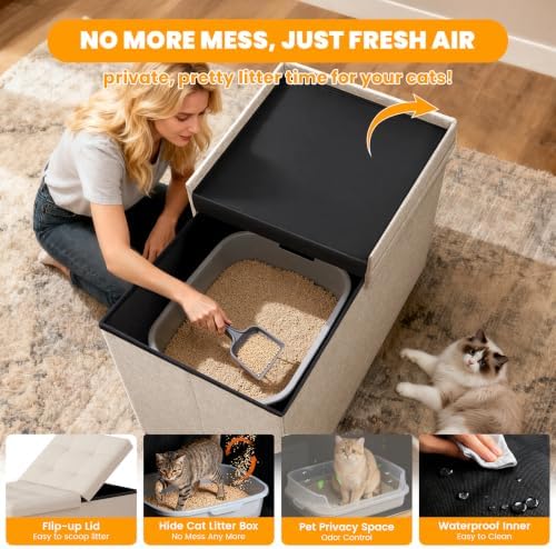 3-in-1 Cat Litter Box Enclosure - Image 4