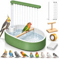 Bird Shower Bath Set for Budgies, Cockatiels & Small Parrots, Indoor Bird Bath by YOFSZJ