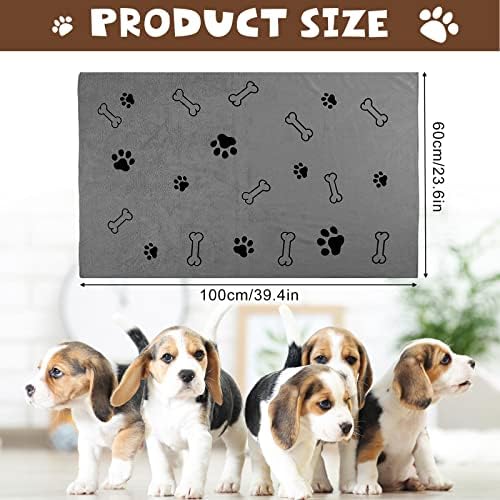 Chumia 4 Pcs Dog Towels for Drying Dog Puppy Bulk Microfiber Absorbent Paw - Image 2