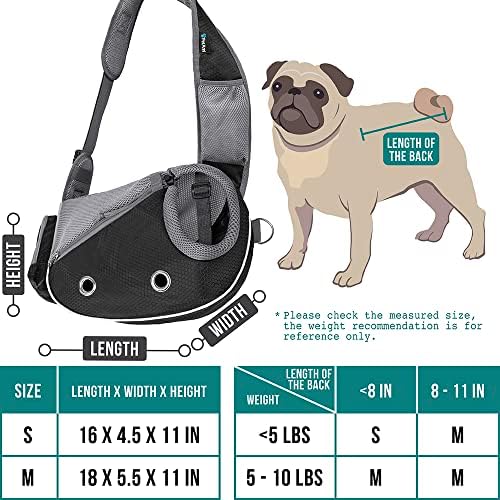PetAmi Small Dog Sling Carrier, Puppy Cat Hands-Free Purse, 10 lb - Image 2