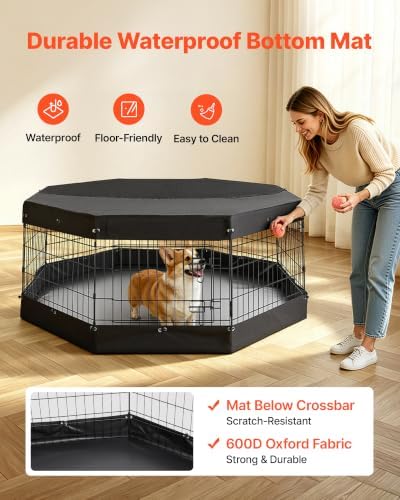 VEVOR Dog Playpen 24 in 8 Panels Metal Pet Pen - Image 4