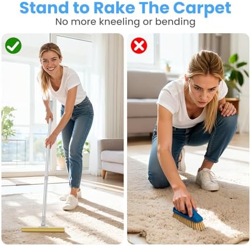 3 in 1 Carpet Rake for Pet Hair Removal - Image 5