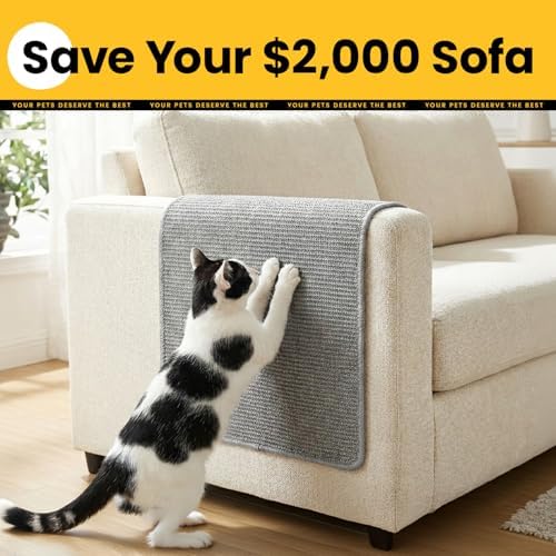 Conlun 2-Pack Cat Scratching Pads, 23.6x31.5in Sisal Wall & Couch Protector - Image 5