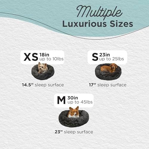 Best Friends by Sheri Original Calming Donut Dog Bed, Mink Dark Gray - Image 4