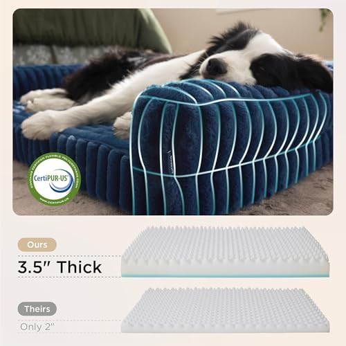 Bedsure ComfyFleece® Memory Foam Orthopedic Dog Beds Medium Size Dog 30" - Image 4