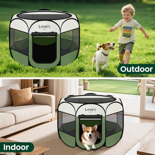 Love's cabin Pet Puppy Dog Playpen, Small Dog Tent Crates Cage Indoor/Outdoor - Image 6