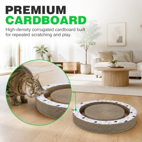 A&E Cage Co Round Cardboard Cat Scratcher - Image 3