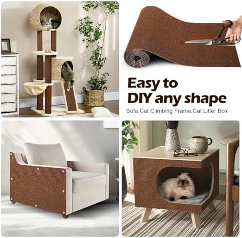 Cat Scratch Furniture Protector, 78.7"x15.8" Cat Scratch Pad - Image 3