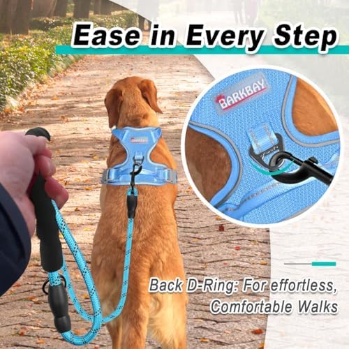 BARKBAY Dog Harness for Medium Sized Dog No Pull Mesh 2 Clips Dog Vest - Image 3