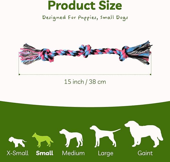 SHARLOVY Puppy Rope Toy, Dog Rope Toy - Image 3