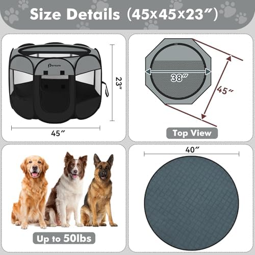 Persure Dog Cat Playpen Tent Crate Cage - Image 2