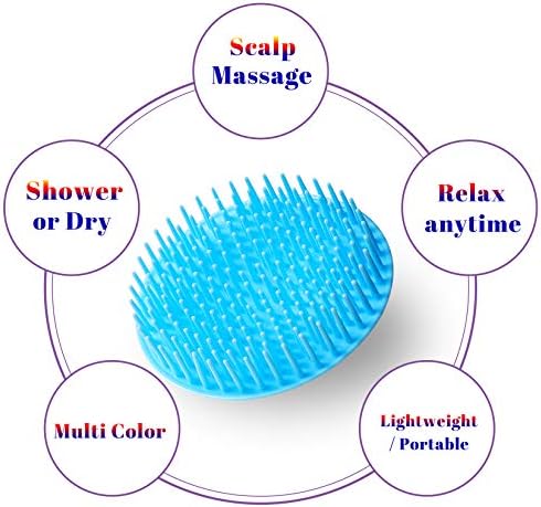 4PCS Hair Scalp Scrubber Massager Brush Head Exfoliator Shower Shampoo Comb - Image 2